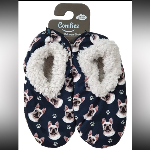 Comfies pet Other - Dog Print Slippers - Navy and White